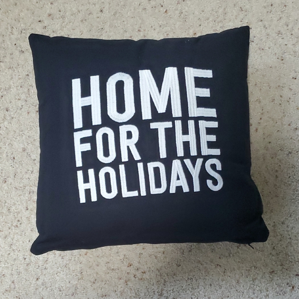 Primitives by Kathy Black and White Holiday Pillow